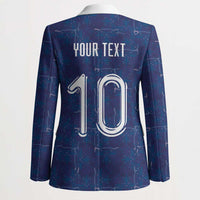 Custom Haiti National Football Blazer Haiti Emblems Motif - Wonder Print Shop
