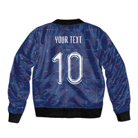 Custom Haiti National Football Bomber Jacket Haiti Emblems Motif - Wonder Print Shop