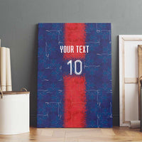 Custom Haiti National Football Canvas Wall Art Haiti Emblems Motif - Wonder Print Shop