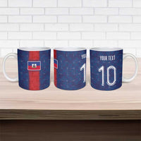Custom Haiti National Football Ceramic Mug Haiti Emblems Motif - Wonder Print Shop