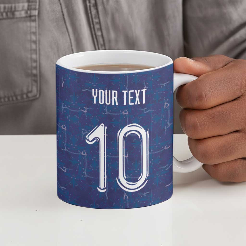Custom Haiti National Football Ceramic Mug Haiti Emblems Motif - Wonder Print Shop