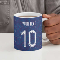 Custom Haiti National Football Ceramic Mug Haiti Emblems Motif - Wonder Print Shop