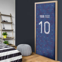 Custom Haiti National Football Door Cover Haiti Emblems Motif - Wonder Print Shop