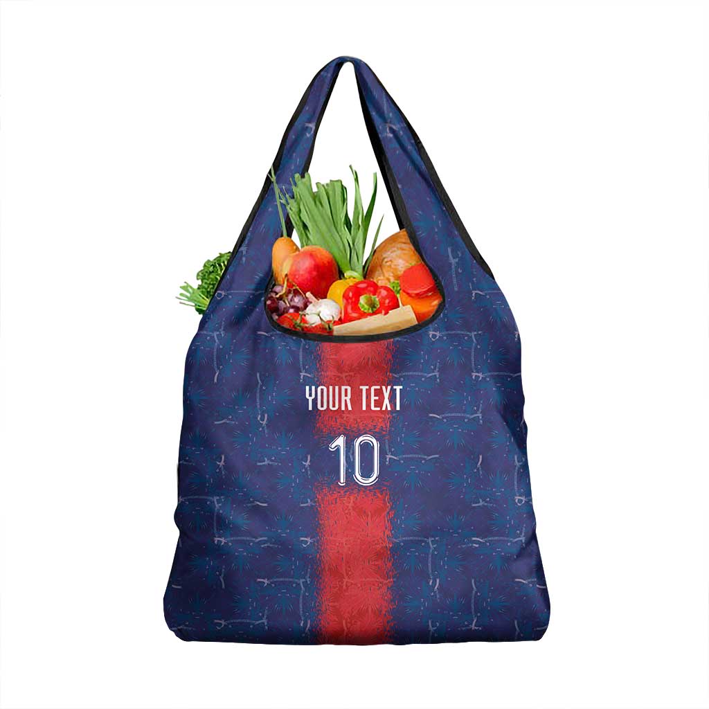 Custom Haiti National Football Grocery Bag Haiti Emblems Motif - Wonder Print Shop