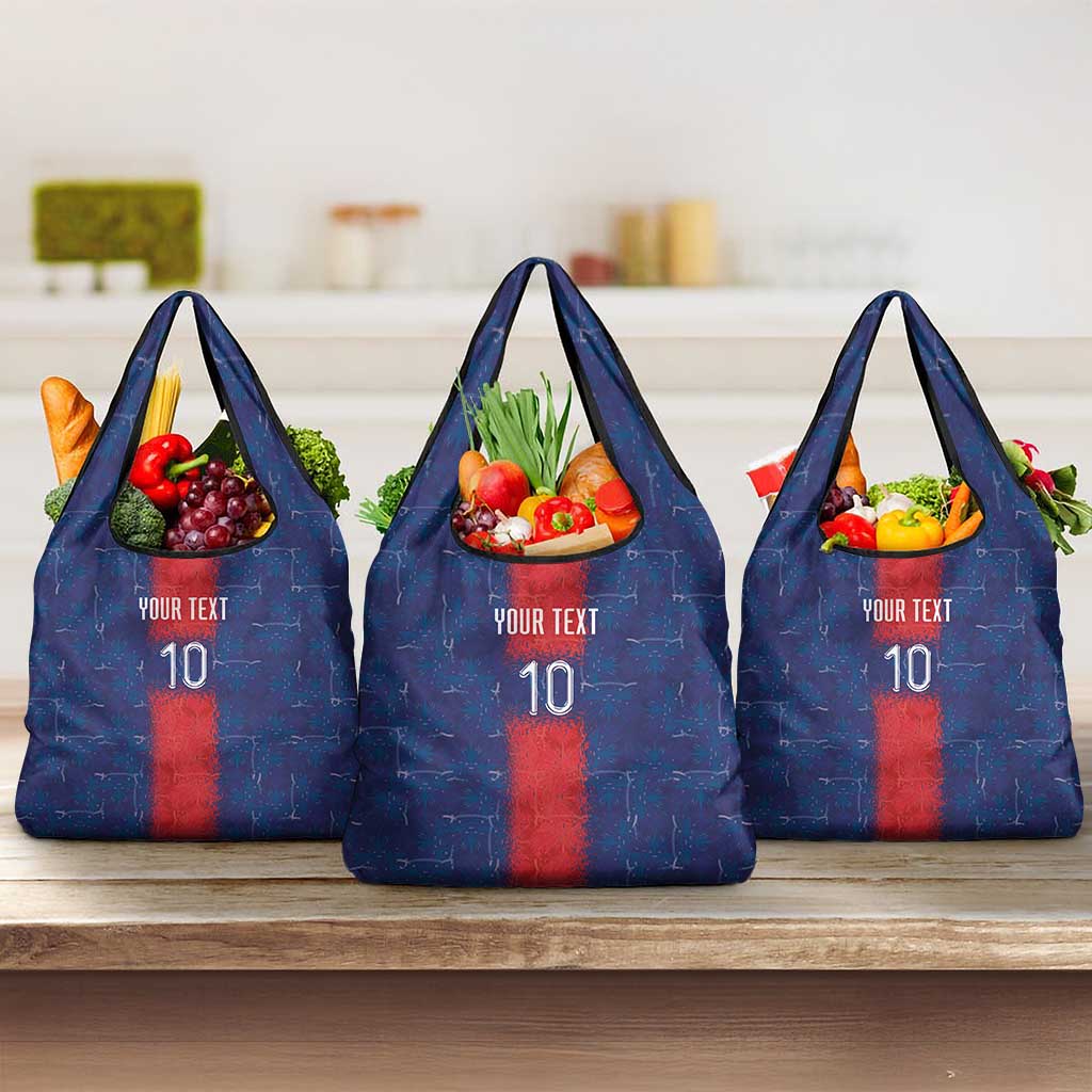 Custom Haiti National Football Grocery Bag Haiti Emblems Motif - Wonder Print Shop