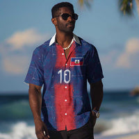 Custom Haiti National Football Hawaiian Shirt Haiti Emblems Motif - Wonder Print Shop