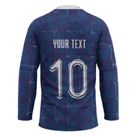 Custom Haiti National Football Hockey Jersey Haiti Emblems Motif - Wonder Print Shop