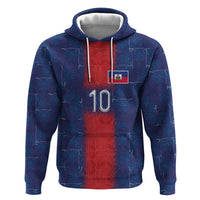 Custom Haiti National Football Hoodie Haiti Emblems Motif - Wonder Print Shop