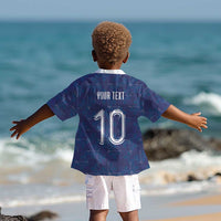 Custom Haiti National Football Kid Hawaiian Shirt Haiti Emblems Motif - Wonder Print Shop