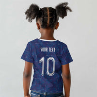 Custom Haiti National Football Kid T shirt Haiti Emblems Motif - Wonder Print Shop