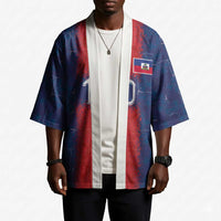 Custom Haiti National Football Kimono Haiti Emblems Motif - Wonder Print Shop