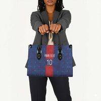 Custom Haiti National Football Leather Bag Haiti Emblems Motif - Wonder Print Shop