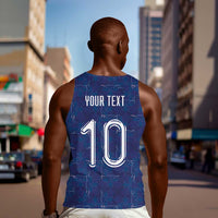 Custom Haiti National Football Men Tank Top Haiti Emblems Motif - Wonder Print Shop