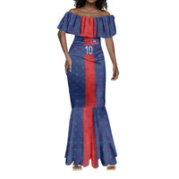 Custom Haiti National Football Mermaid Dress Haiti Emblems Motif - Wonder Print Shop