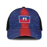 Haiti National Football Mesh Trucker Cap Haiti Emblems Motif - Wonder Print Shop