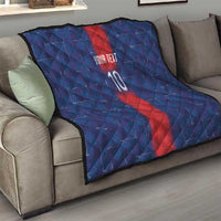 Custom Haiti National Football Quilt Haiti Emblems Motif - Wonder Print Shop