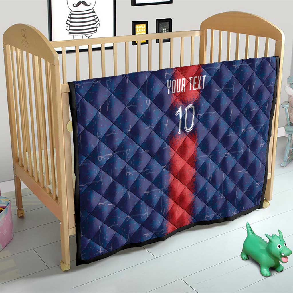 Custom Haiti National Football Quilt Haiti Emblems Motif - Wonder Print Shop