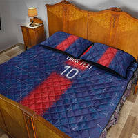 Custom Haiti National Football Quilt Bed Set Haiti Emblems Motif - Wonder Print Shop