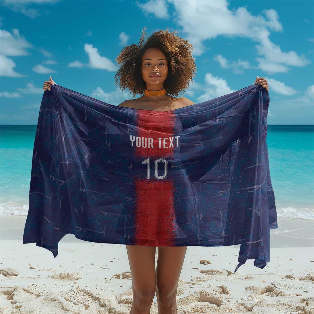 Custom Haiti National Football Sarong Haiti Emblems Motif - Wonder Print Shop