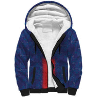 Custom Haiti National Football Sherpa Hoodie Haiti Emblems Motif - Wonder Print Shop