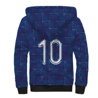 Custom Haiti National Football Sherpa Hoodie Haiti Emblems Motif - Wonder Print Shop