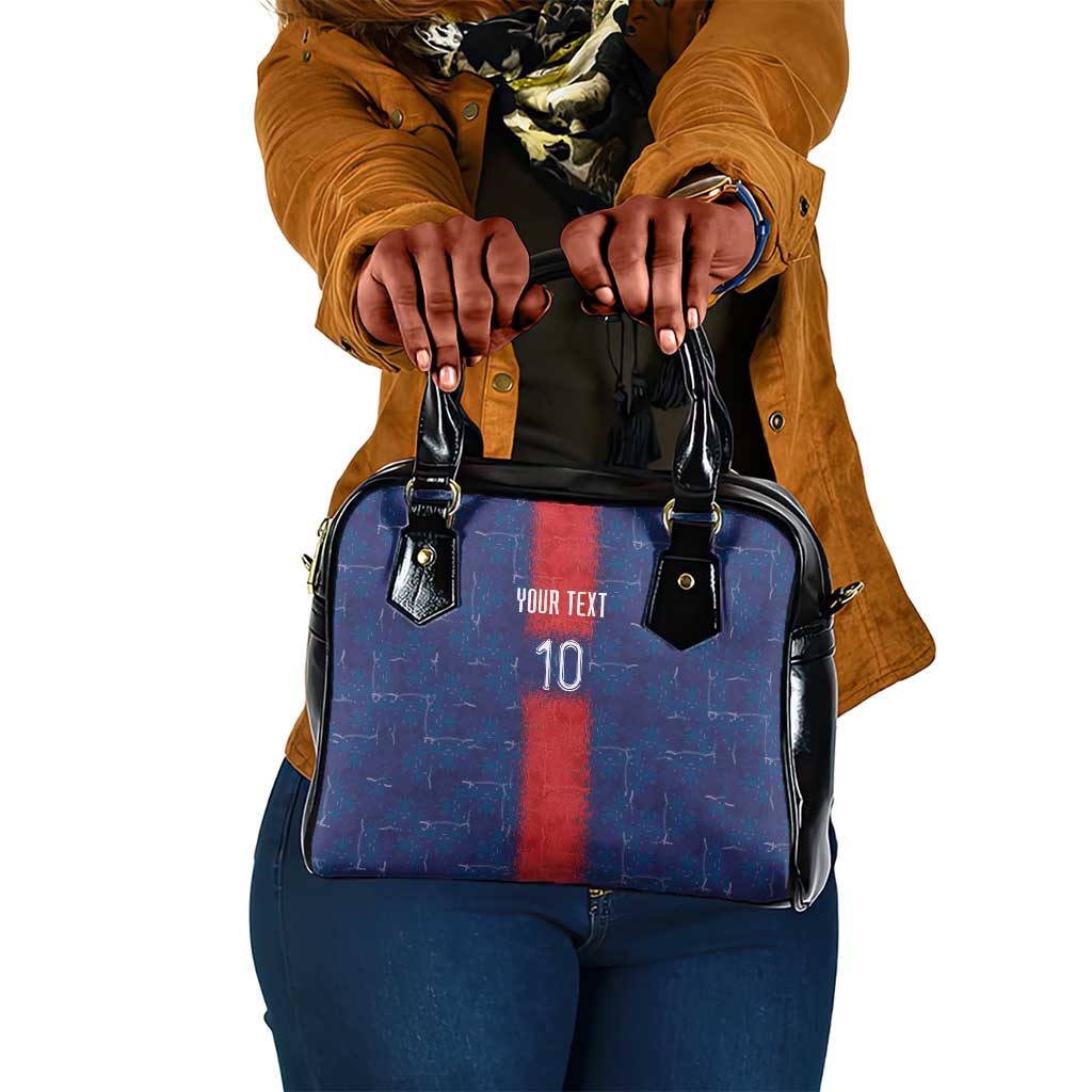 Custom Haiti National Football Shoulder Handbag Haiti Emblems Motif - Wonder Print Shop