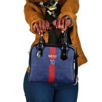 Custom Haiti National Football Shoulder Handbag Haiti Emblems Motif - Wonder Print Shop