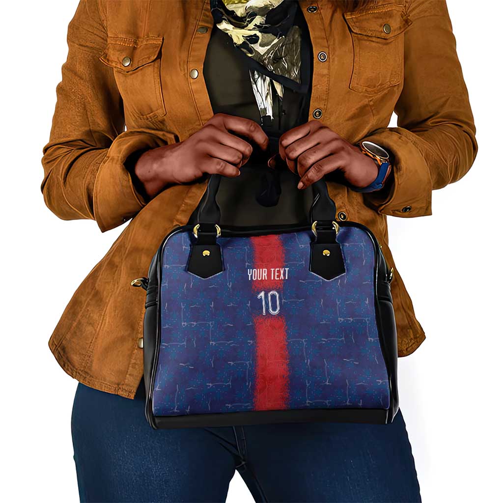 Custom Haiti National Football Shoulder Handbag Haiti Emblems Motif - Wonder Print Shop