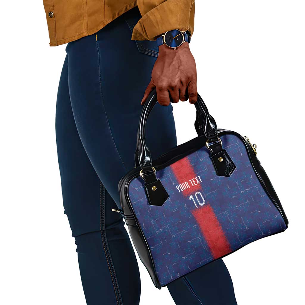 Custom Haiti National Football Shoulder Handbag Haiti Emblems Motif - Wonder Print Shop