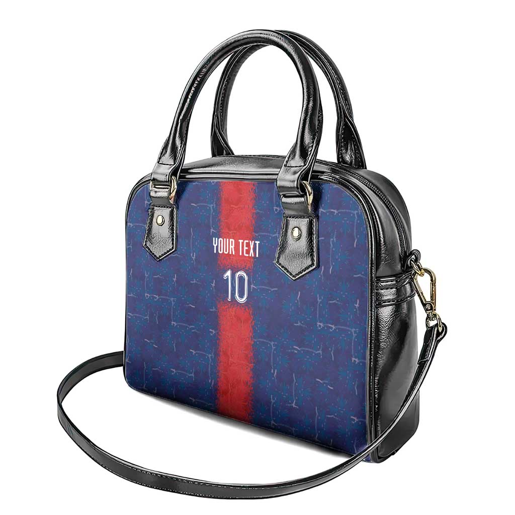 Custom Haiti National Football Shoulder Handbag Haiti Emblems Motif - Wonder Print Shop