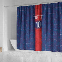 Custom Haiti National Football Shower Curtain Haiti Emblems Motif - Wonder Print Shop
