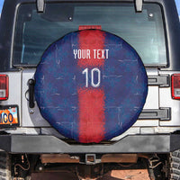 Custom Haiti National Football Spare Tire Cover Haiti Emblems Motif - Wonder Print Shop