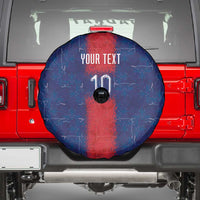 Custom Haiti National Football Spare Tire Cover Haiti Emblems Motif - Wonder Print Shop
