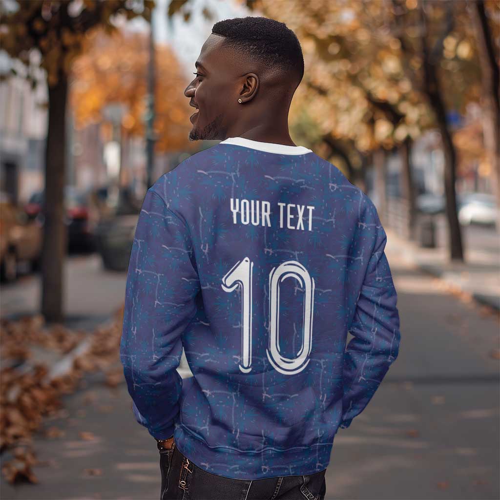 Custom Haiti National Football Sweatshirt Haiti Emblems Motif - Wonder Print Shop