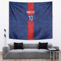 Custom Haiti National Football Tapestry Haiti Emblems Motif - Wonder Print Shop
