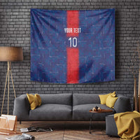 Custom Haiti National Football Tapestry Haiti Emblems Motif - Wonder Print Shop