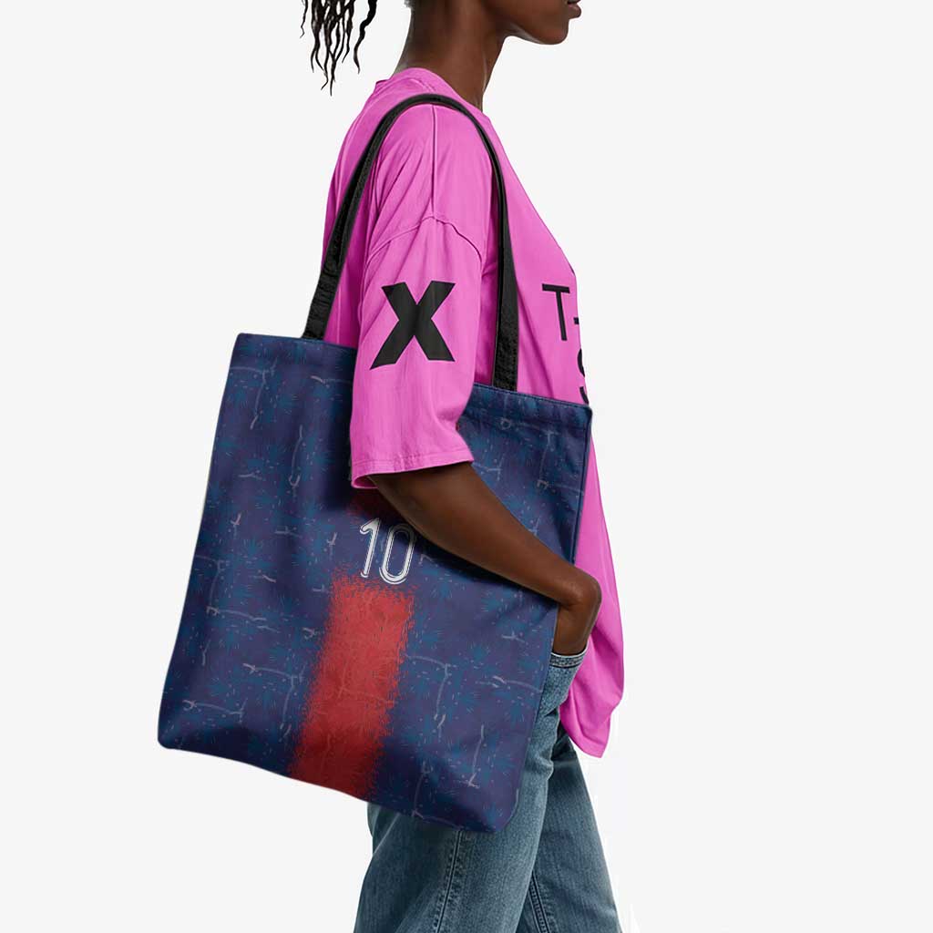 Custom Haiti National Football Tote Bag Haiti Emblems Motif - Wonder Print Shop