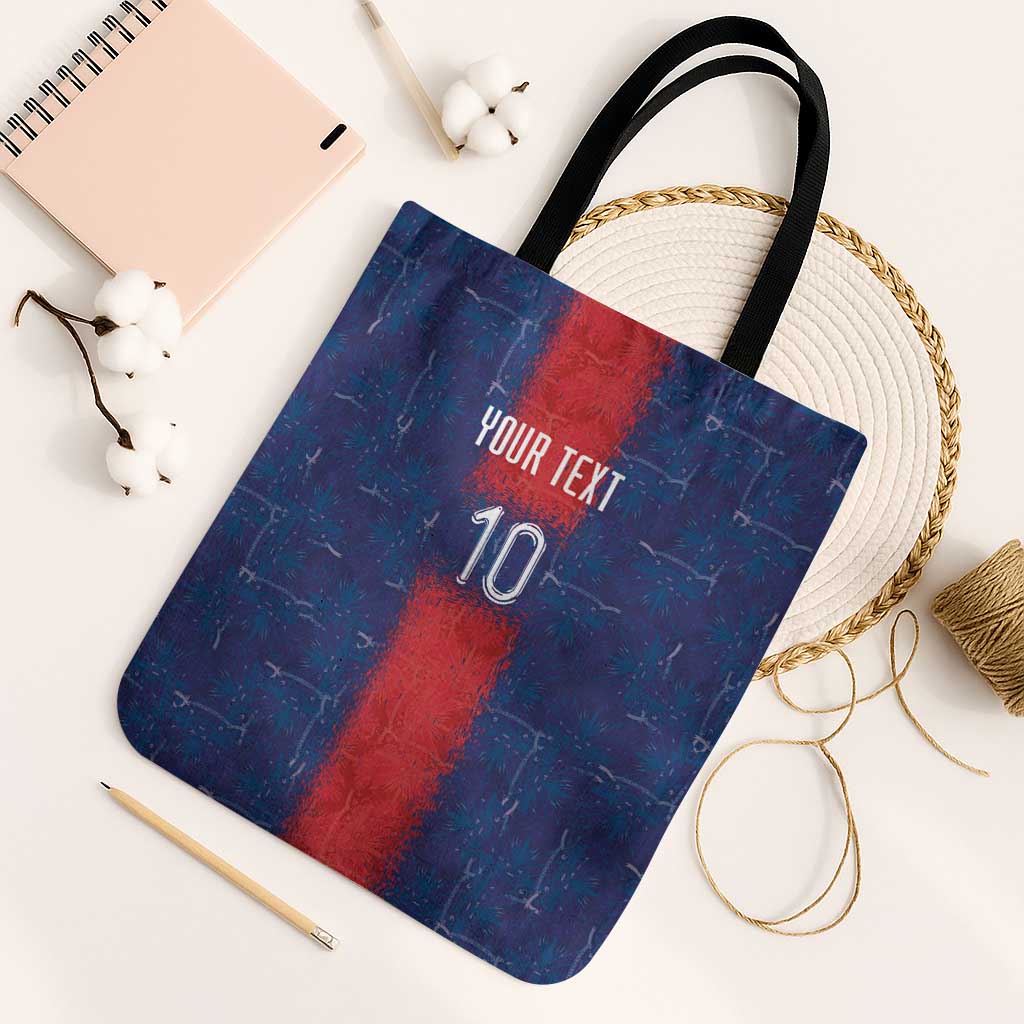 Custom Haiti National Football Tote Bag Haiti Emblems Motif - Wonder Print Shop