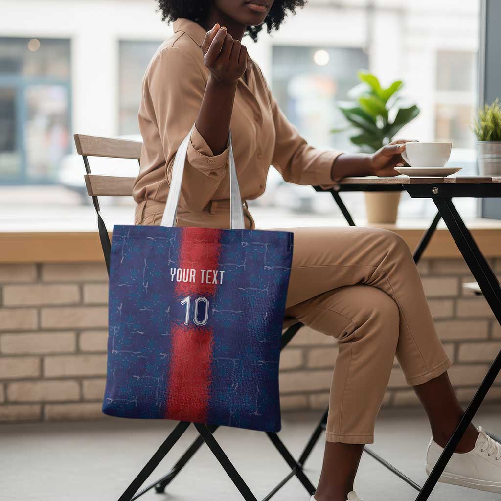 Custom Haiti National Football Tote Bag Haiti Emblems Motif - Wonder Print Shop