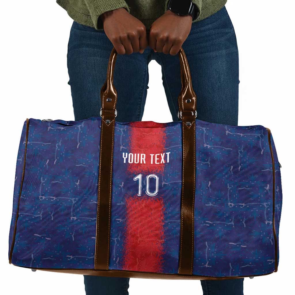 Custom Haiti National Football Travel Bag Haiti Emblems Motif - Wonder Print Shop