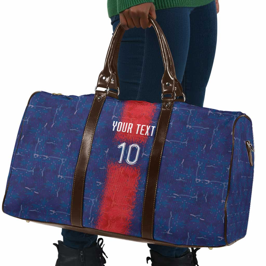 Custom Haiti National Football Travel Bag Haiti Emblems Motif - Wonder Print Shop