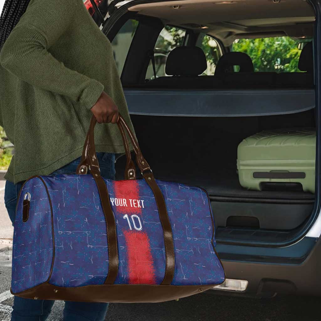 Custom Haiti National Football Travel Bag Haiti Emblems Motif - Wonder Print Shop