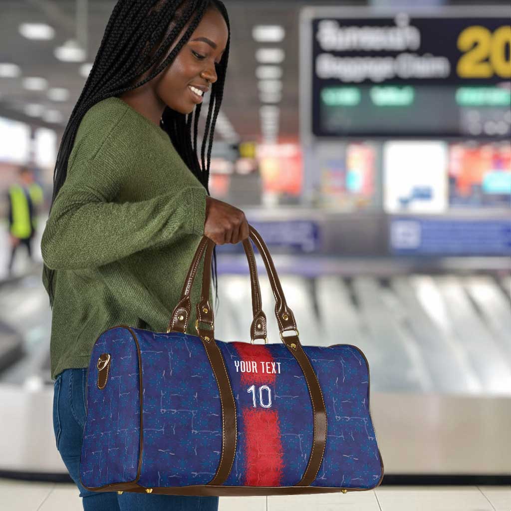 Custom Haiti National Football Travel Bag Haiti Emblems Motif - Wonder Print Shop