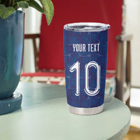 Custom Haiti National Football Tumbler Cup Haiti Emblems Motif - Wonder Print Shop