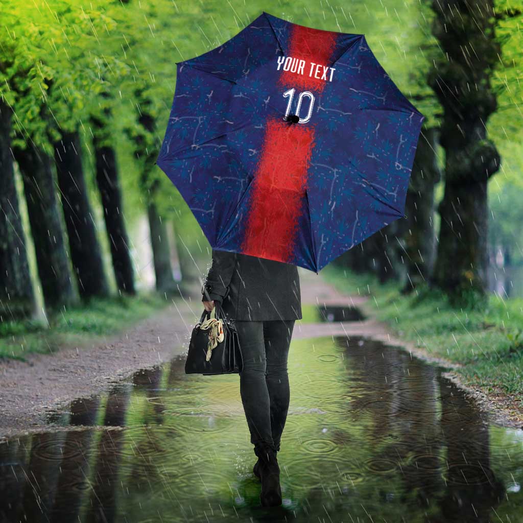 Custom Haiti National Football Umbrella Haiti Emblems Motif - Wonder Print Shop