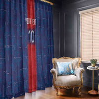 Custom Haiti National Football Window Curtain Haiti Emblems Motif - Wonder Print Shop