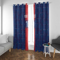 Custom Haiti National Football Window Curtain Haiti Emblems Motif - Wonder Print Shop