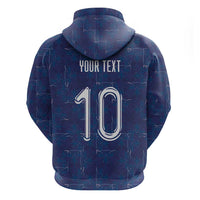 Custom Haiti National Football Zip Hoodie Haiti Emblems Motif - Wonder Print Shop