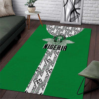Nigeria National Football Area Rug Inspired Retro Style - Wonder Print Shop