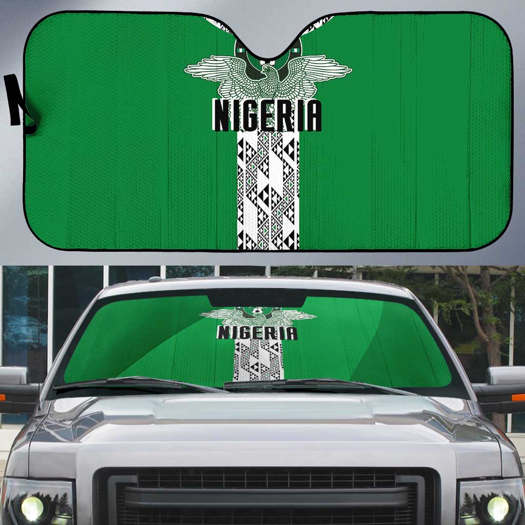 Nigeria National Football Auto Sun Shade Inspired Retro Style - Wonder Print Shop